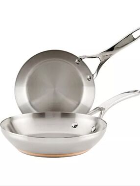Anolon Nouvelle 3-Ply Copper Core Stainless Steel Frying Pan 8” Skillet Pre Owne